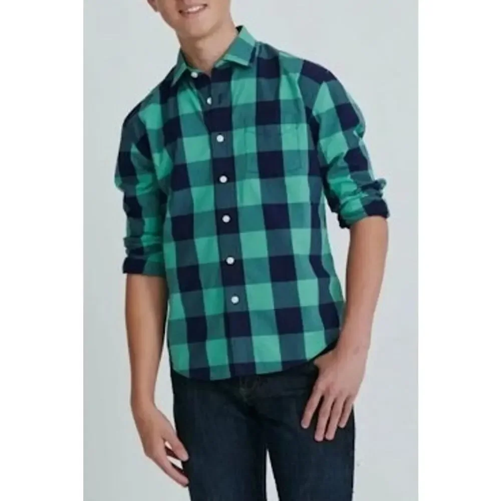UNTUCKit- Green/blue plaid button up- size XXXLC - Picture 2 of 7
